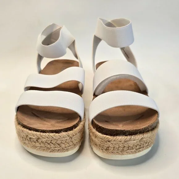 Madden Girl Carly Platform Espadrille Sandals 7M White Original Box Y2K Style - Picture 4 of 10
